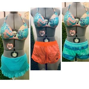 Vibrant Leopard Print Bikini Top